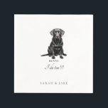 Custom Funny Pet Black Lab Wedding Napkins<br><div class="desc">Custom Pet Wedding Napkins. Either send me a picture of your dog that I can use, change out the picture yourself, or tell me the breed of the dog and I can send you a mockup of the napkin. This is a Black Lab. The changes need to be made before...</div>