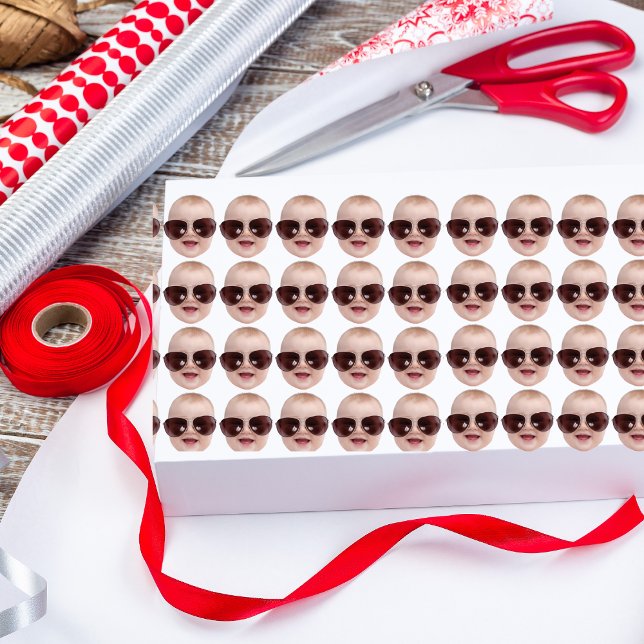 Custom Funny Photo Birthday & Novelty Present Idea Wrapping Paper (Creator Uploaded)