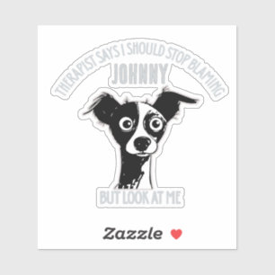 Custom Funny Photo & Name - Stop Blaming Sticker