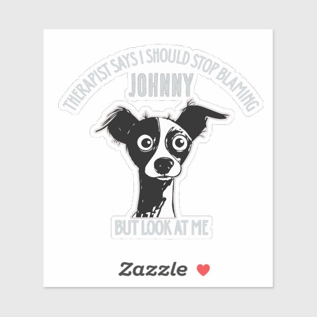 Custom Funny Photo & Name - Stop Blaming Sticker (Sheet)