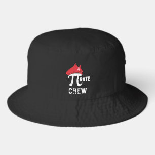Custom Funny Pi Day Pirate Crew Bucket Hat