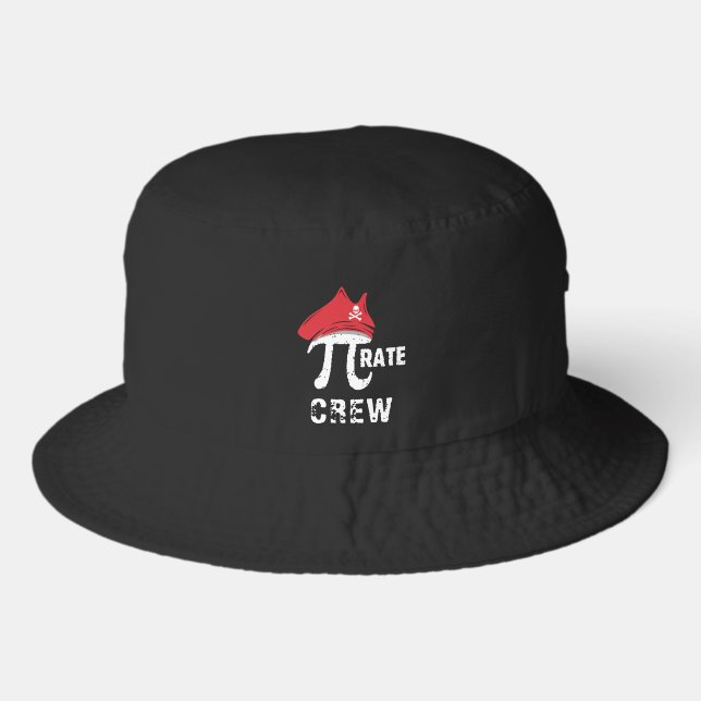 Custom Funny Pi Day Pirate Crew Bucket Hat (Front)