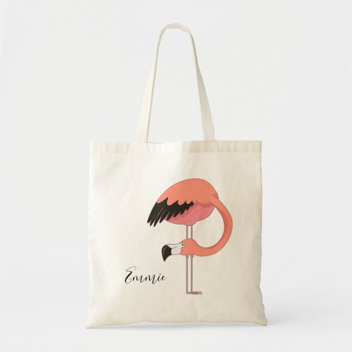 pink flamingo tote bag