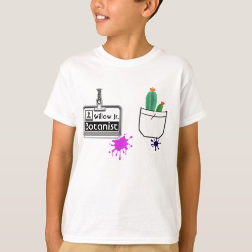 Custom Funny Profession Botanist Name Tag T_Shirt
