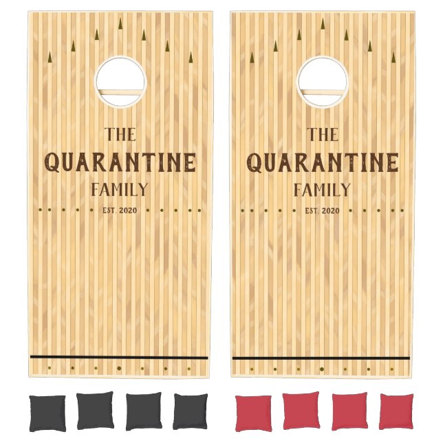 Custom Funny Quarantine Family Bowling Lane Boards Cornhole Set (Set)