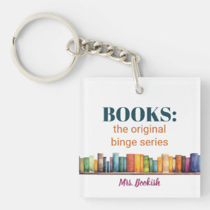 Custom Funny Reading Book Teacher Keychain