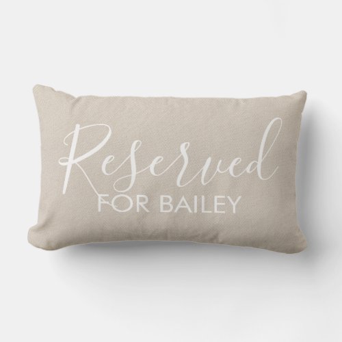 Custom funny Reserved for the Dog personalized pet Lumbar Pillow