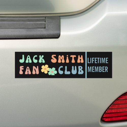Custom Funny Retro Jack Smith Fan Club Gift Bumper Sticker