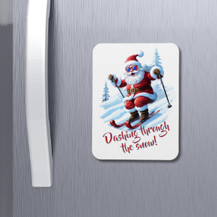 Custom Funny Santa Claus Jingle Bells Christmas Magnet