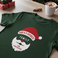 Custom Funny Santa's Favorite Family Name