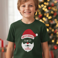 Custom Funny Santa's Favorite Family Name