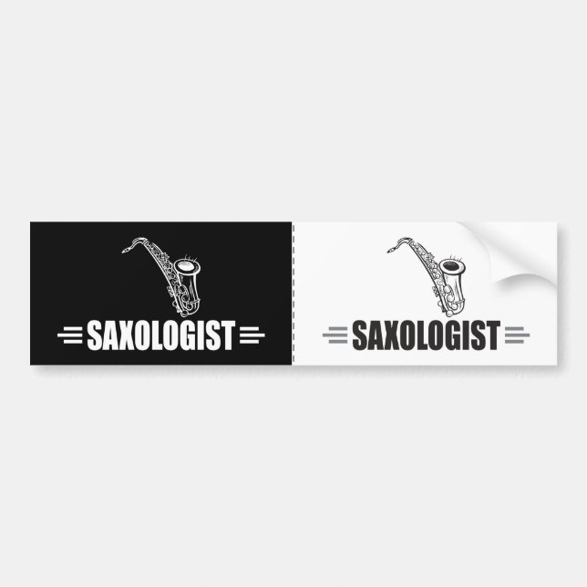 Custom Funny Saxophone Bumper Sticker (Front)