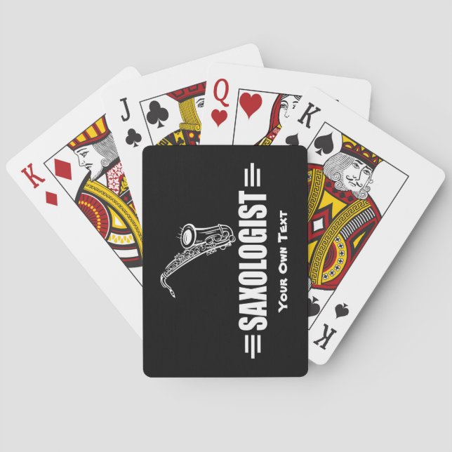 Custom Funny Saxophone Poker Cards (Back)