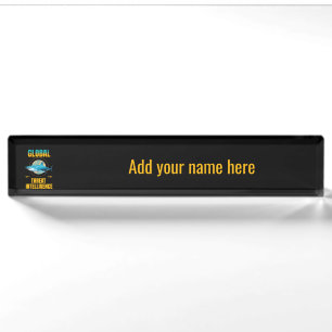 Custom Funny Shark Cyber Security Expert Desk Name Plate