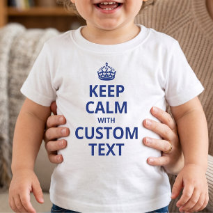 Custom Funny Slogan Keep Calm Graphic T-Shirt
