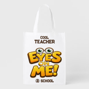Custom Funny Teacher Gifts Personalized by School Grocery Bag