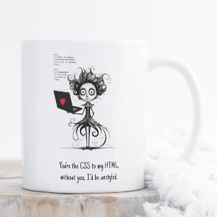 Custom Funny Tech Love Mug – CSS to HTML