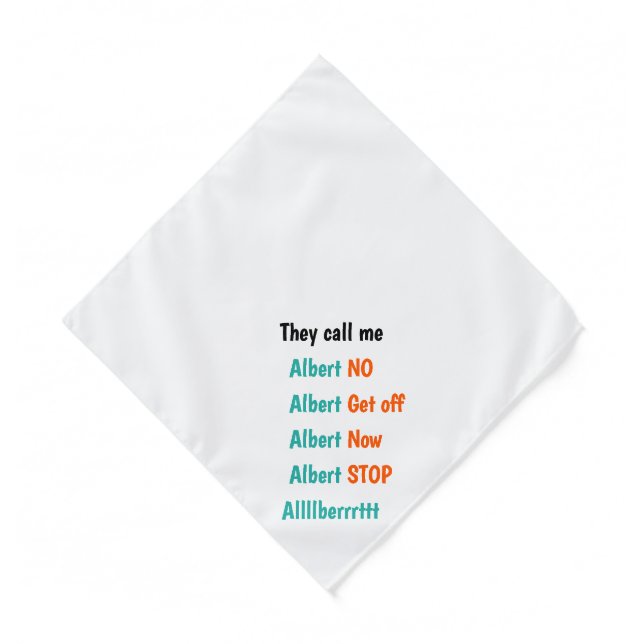 Custom Funny They Call Me Pet Dog Cat Puppy Kitten Bandana (Front)