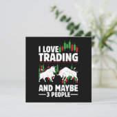 Custom Funny Trading Quote Bull & Candlestick (Standing Front)