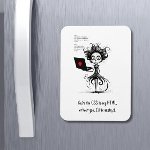Custom Funny Valentine Magnet – CSS to HTML