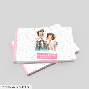 Custom Funny Wedding Guest Book Quirky Couple
