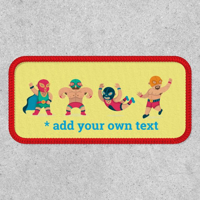 Custom Funny Wrestlers Wrestling Character Set Patch (Front)