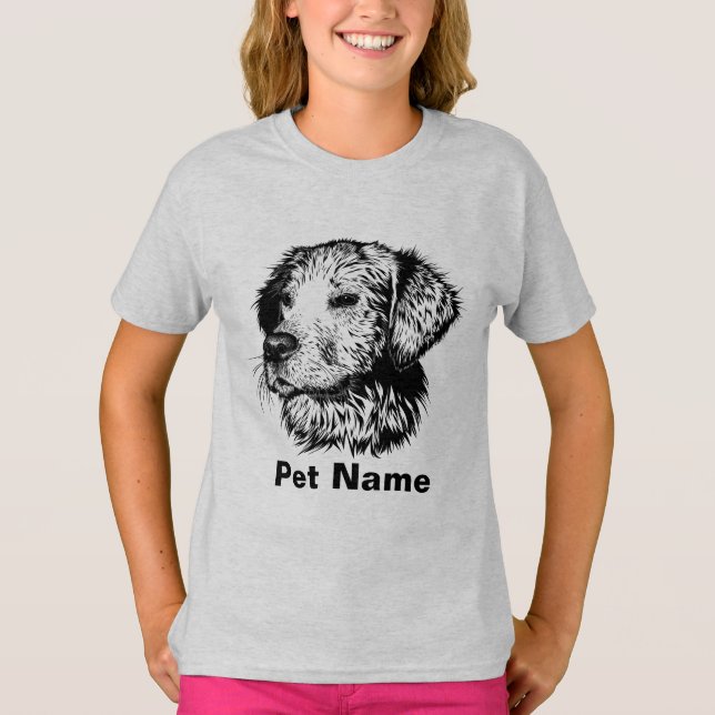 custom furry dog girls t-shirt (Front)