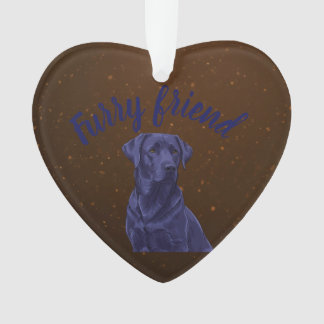 Custom Furry Friend dog middle  Ornament