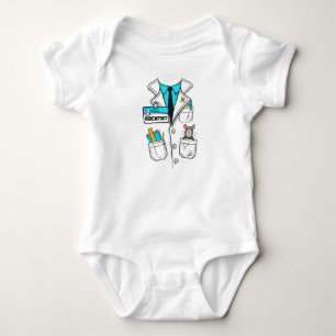 Custom Future Baby Scientist Name Tag Lab Coat Bodysuit