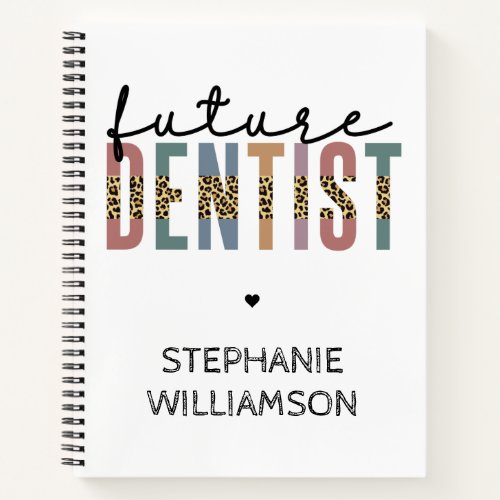 Custom Future Dentist Dental Student Gifts Notebook