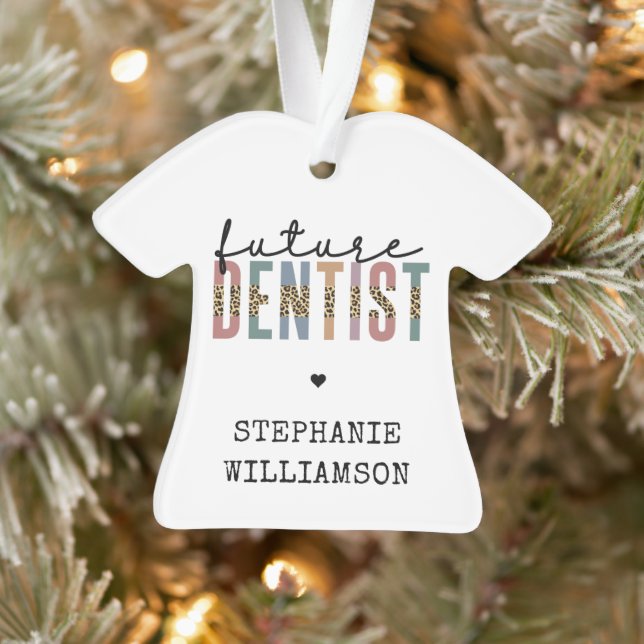 Custom Future Dentist Dental Student Gifts Ornament (Tree)