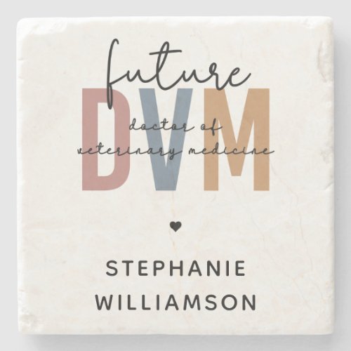 Custom Future DVM Doctor of Veterinary Medicine Stone Coaster