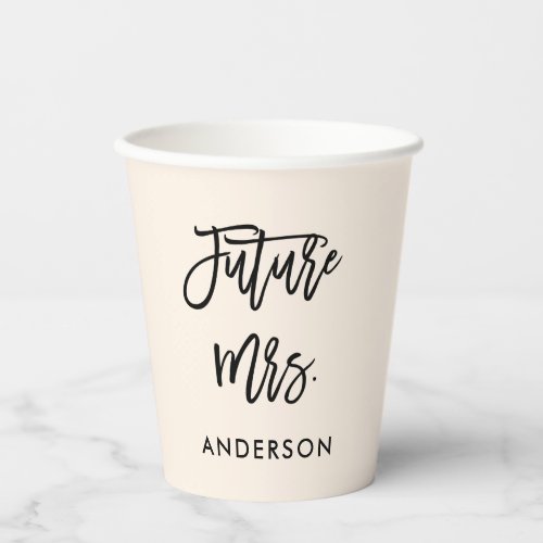 Custom Future Mrs  Paper Cups