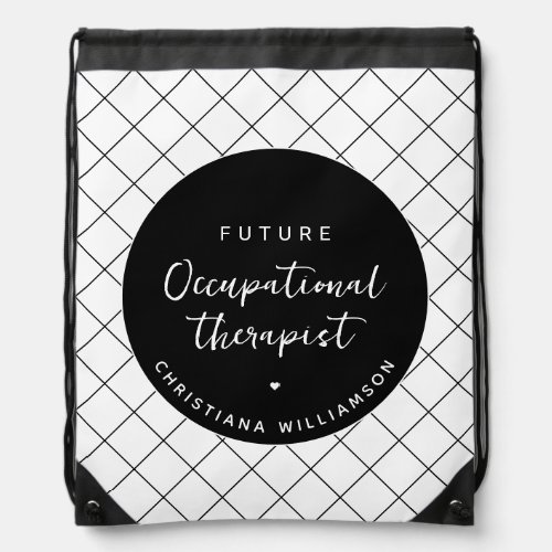Custom Future OT Occupational Therapist Elegant Drawstring Bag