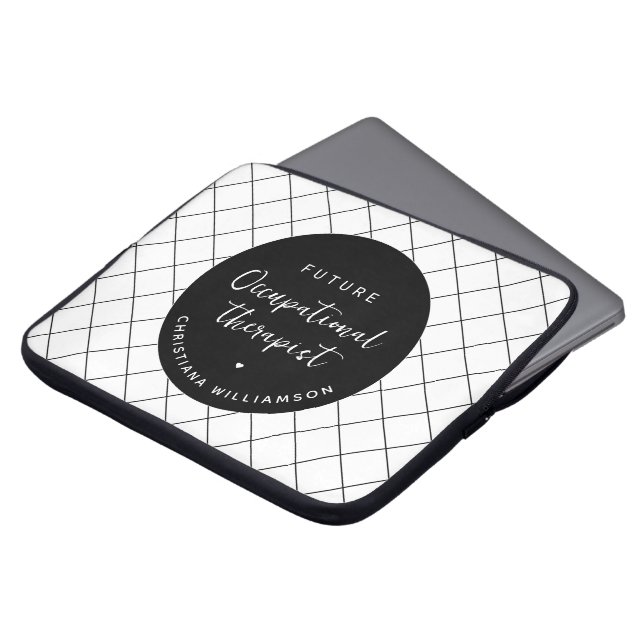 Custom Future OT Occupational Therapist Elegant Laptop Sleeve (Front Top)