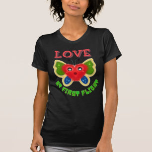 Custom Fuzzy Heart Butterfly Gift T-Shirt