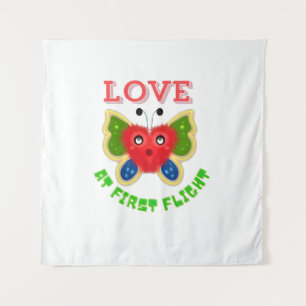 Custom Fuzzy Heart Butterfly Gift Tapestry