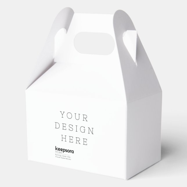 Custom Gable Paper Favor Box  (Front)