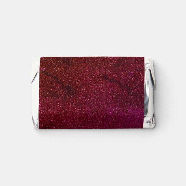 Custom Galaxy Burgundy Sparkle Wrappers Hershey's Miniatures (Front)