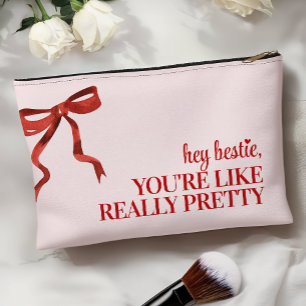 Custom Galentine's Party Favor Gift, Pink Accessory Pouch