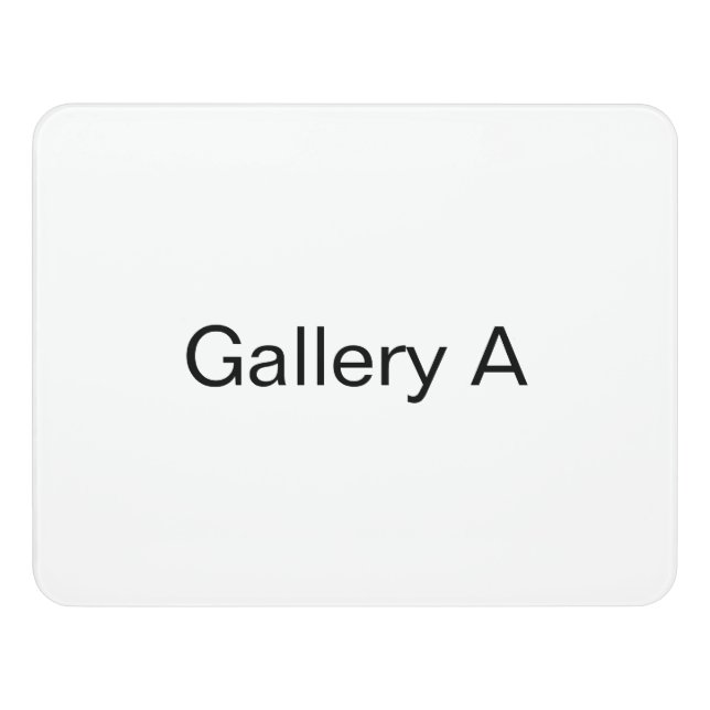 Custom Gallery Office Sign Placard (Contemporary Front)