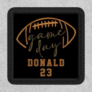 Custom Game Day Faux Embroidery Football Season Patch