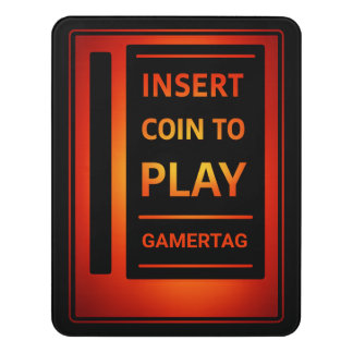 Custom Game Room Door Sign | Insert Coin to Play
