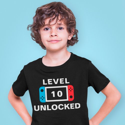 Custom Gamer Birthday Video Games Level Unlocked T_Shirt