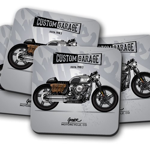 Custom Garage Motorcycle Coaster  Coaster Set