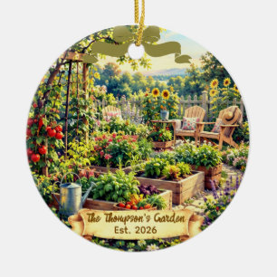 Custom Garden Gift Ornament for Family. Home Decor