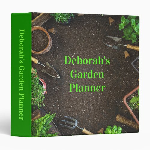 Custom Garden Planner 3 Ring Binder