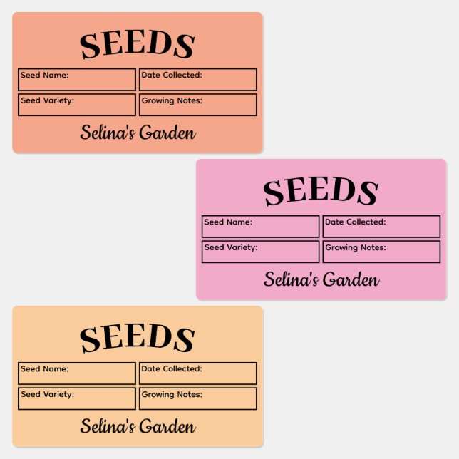 Custom Garden Seed Labels (Group)
