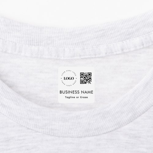Custom Garment Business Company Logo QR Code Kids Labels