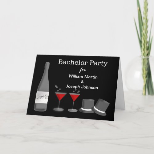 Custom Gay Bachelor Party Invitation